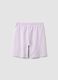 Girls' purple pure cotton shorts with Lakers prints_4