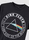 Schwarzes T-Shirt aus reiner Baumwolle im Regular Fit mit Pink Floyd-Druck_5