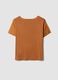 Braune Satinbluse aus Stretchmaterial mit V-Ausschnitt, Regular Fit_5