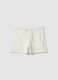 Wei&szlig;e M&auml;dchen-Shorts aus 100% Bio-Baumwolle mit elastischem Bund_3