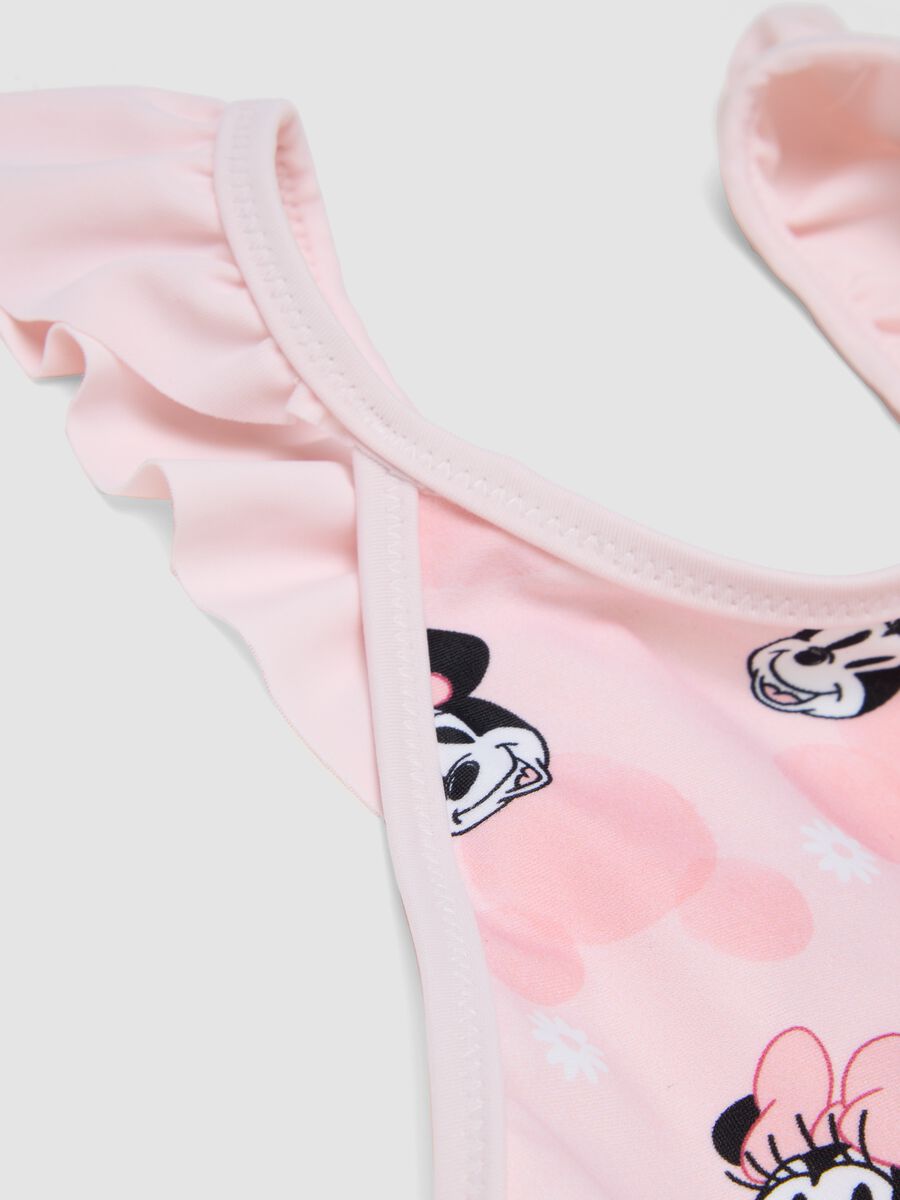 Pink ruffle swimsuit in stretch fabric_2