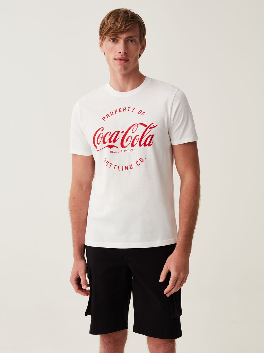 T-shirt in cotone stampa Coca-Cola®_0