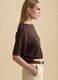 Brown pure cotton short-sleeve T-shirt_0