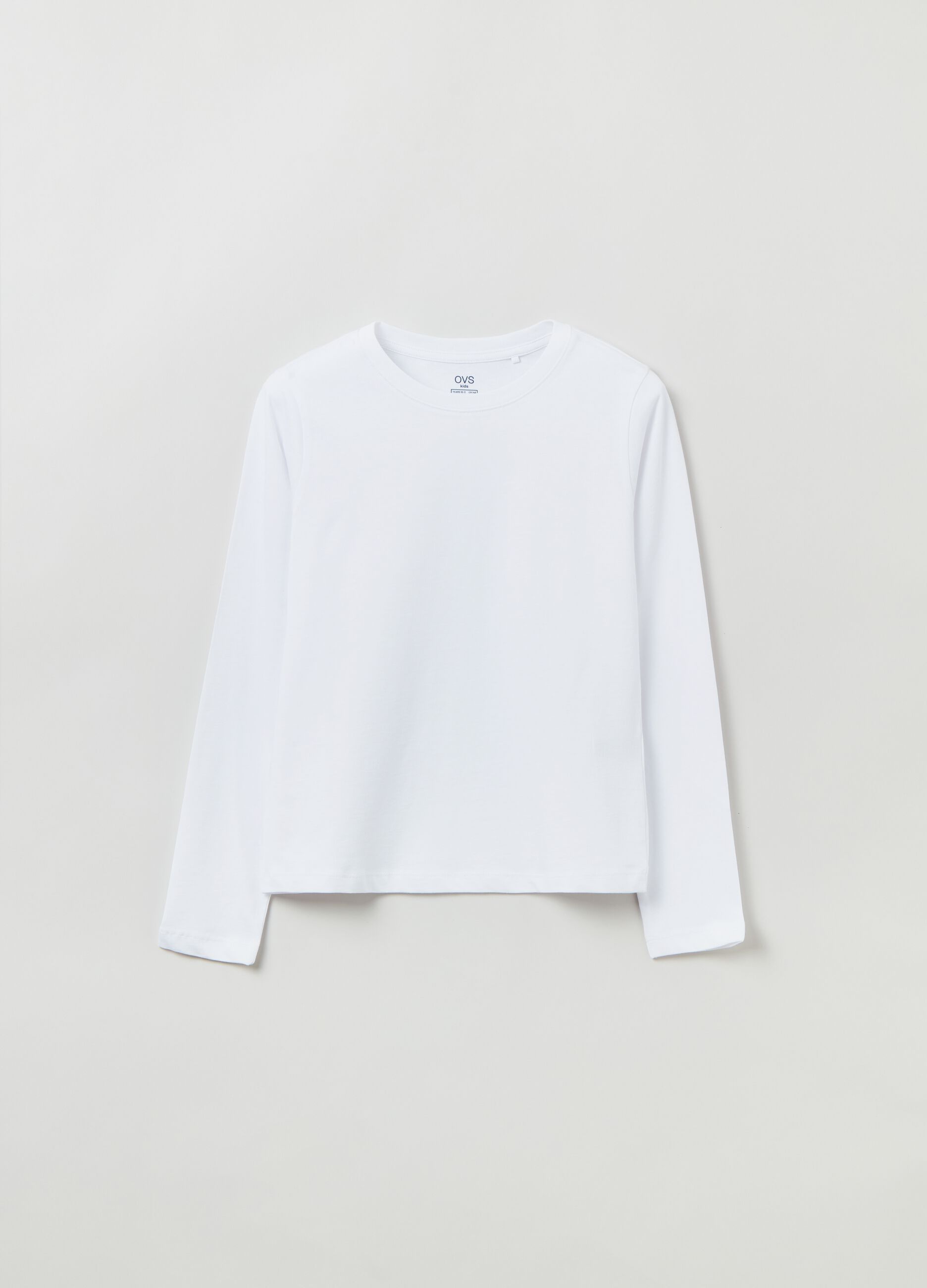 Long-sleeved solid colour T-shirt_0