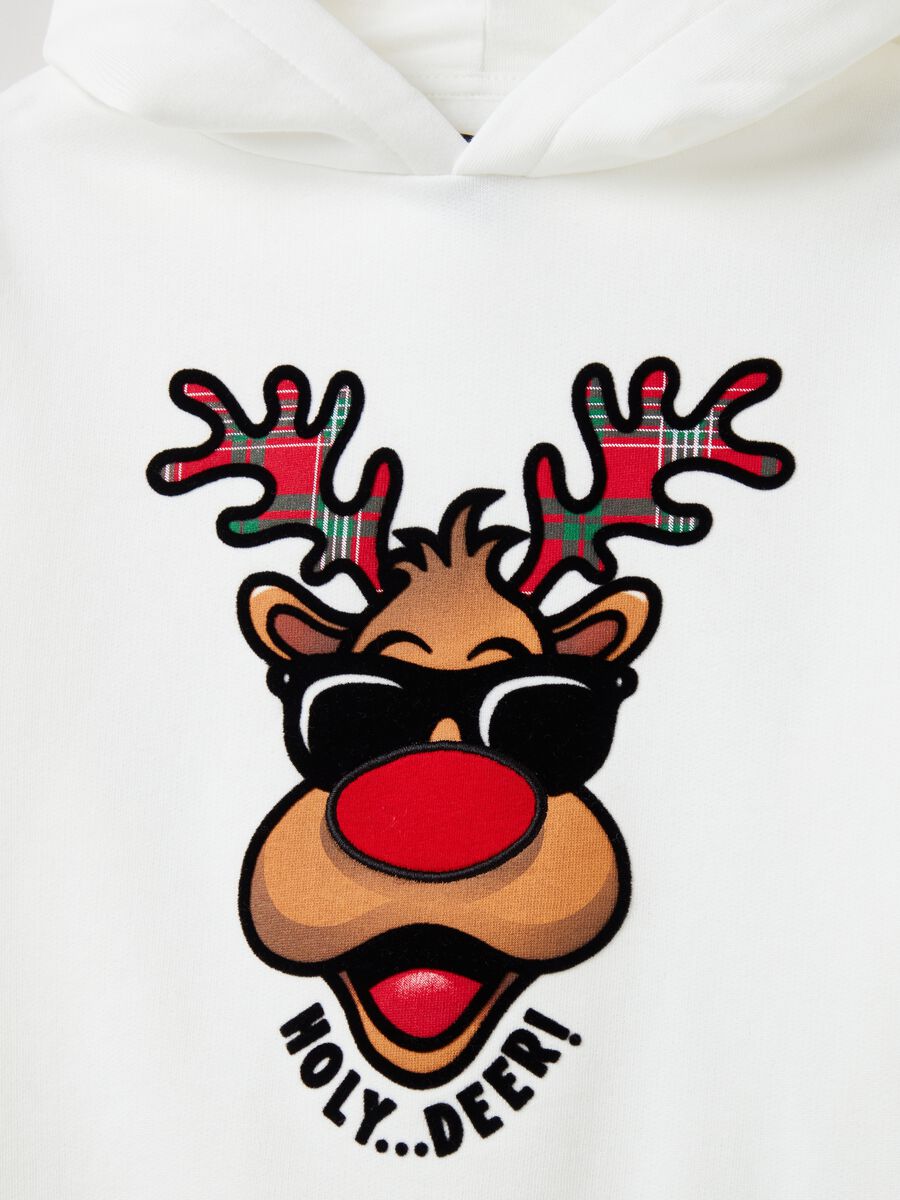 Hooded sweatshirt with Rudolph the Reindeer print_2
