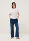 White pure cotton T-shirt with printed design, regular fit_0