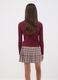 Red stretch organic cotton T-shirt with ribbed neckline_2