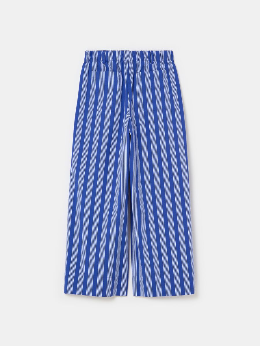 Wide-leg cropped trousers with slim stripes_4