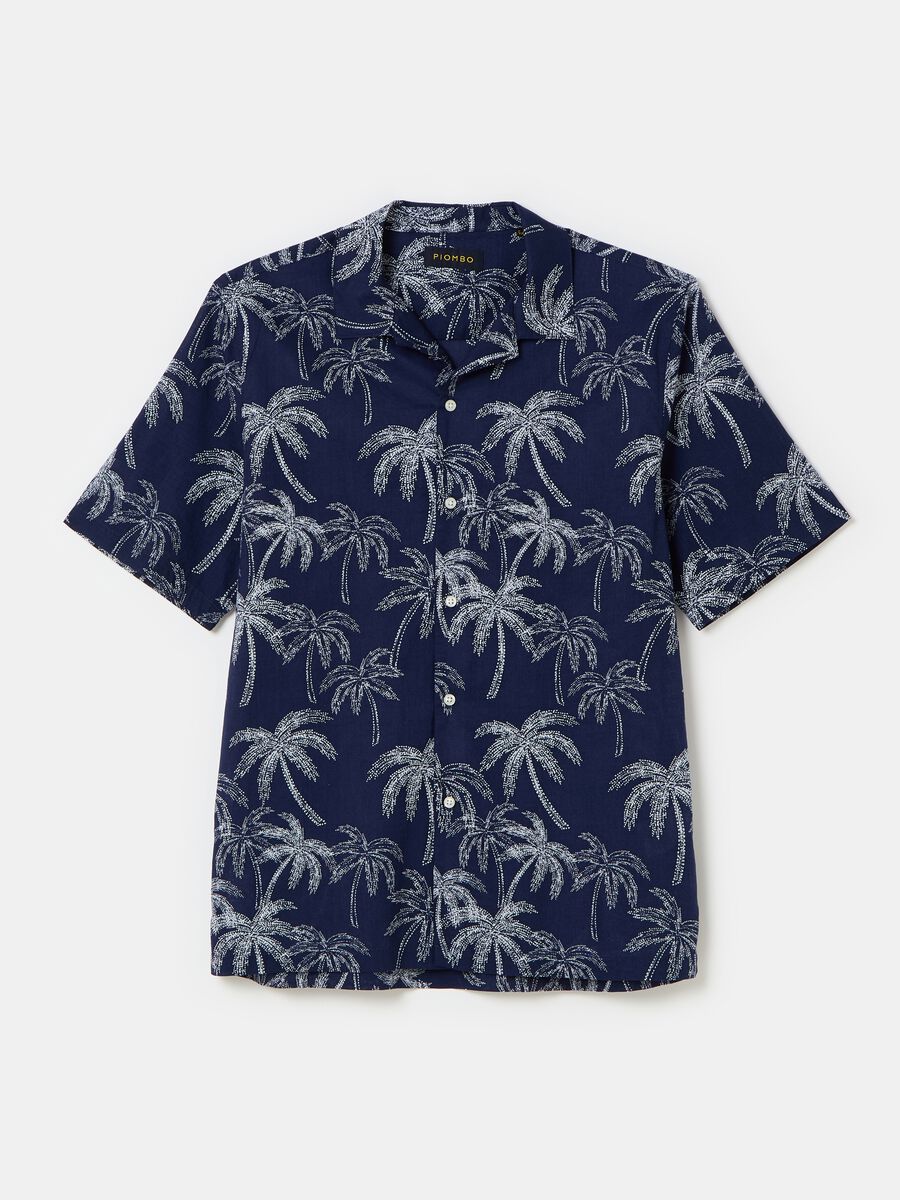 Short-sleeved shirt with palms print_3