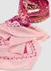 Rosa Tuch aus reiner Baumwolle mit Blumenprint_2