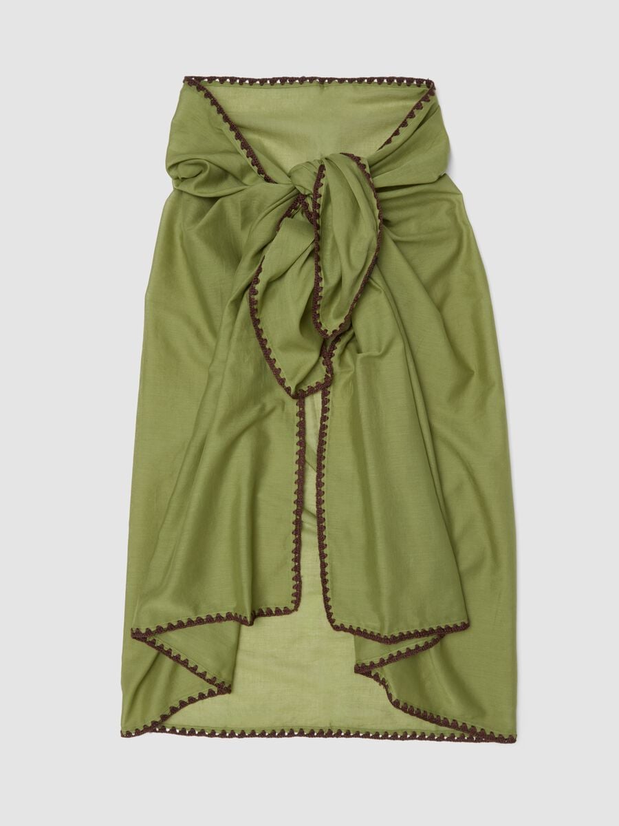 Green pure cotton sarong_1