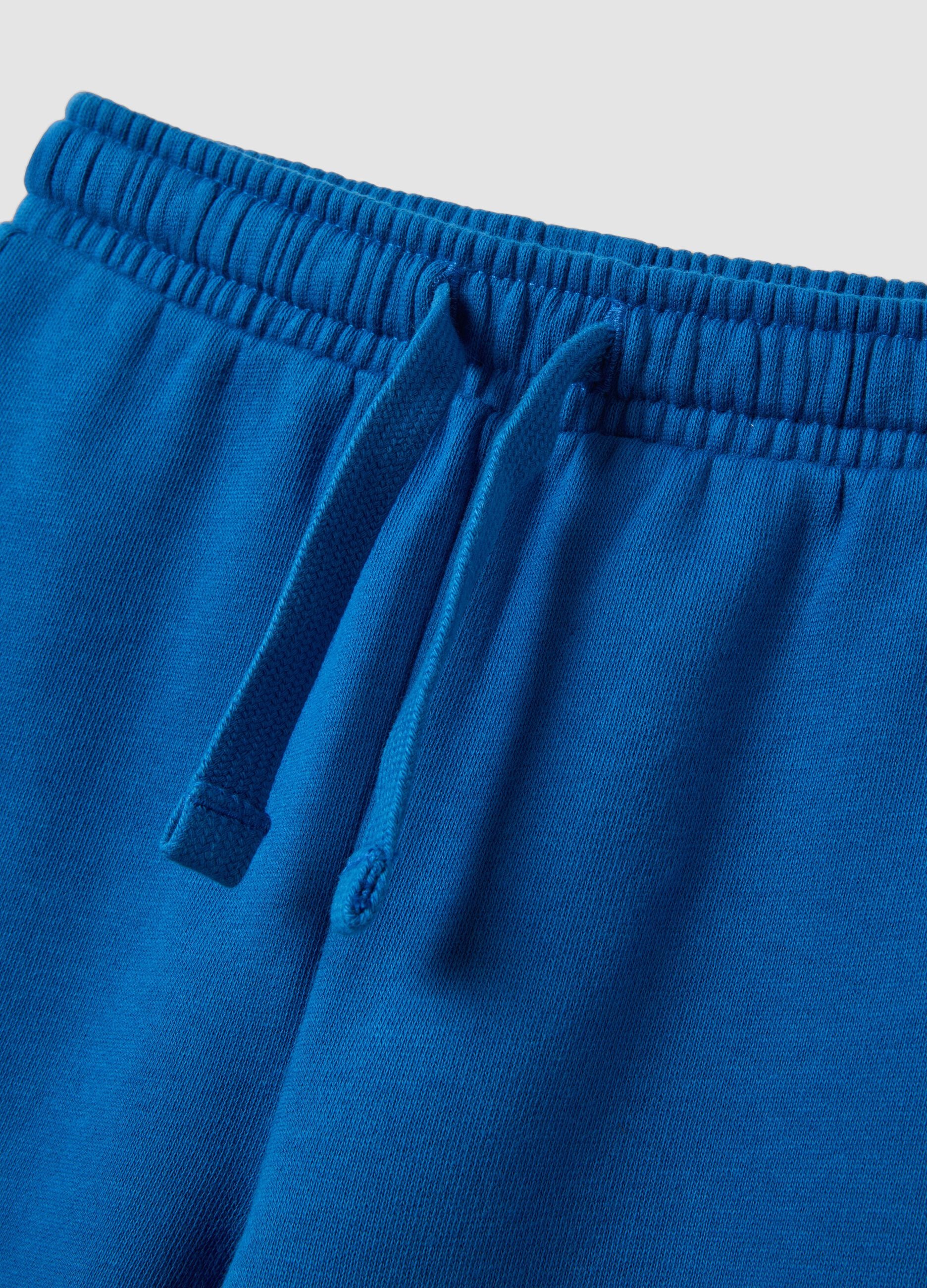 Blue jogger trousers in pure organic cotton