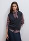 Grey pure wool gilet with deep V-neck_2