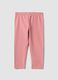 Rosa Slim-Fit-Leggings aus elastischer Bio-Baumwolle f&uuml;r Baby-M&auml;dchen_0