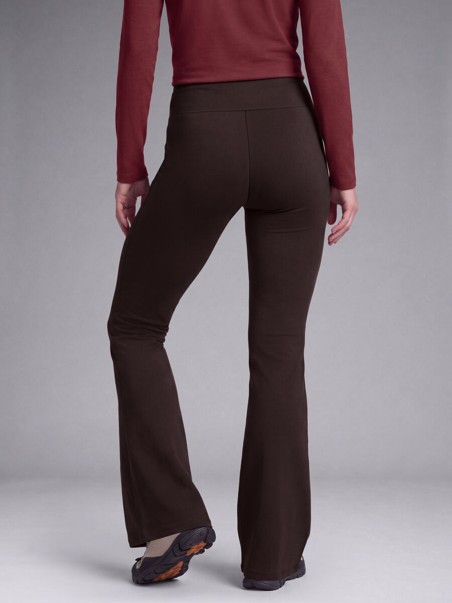 Brown flared stretch trousers ALTAVIA STUDIO_3