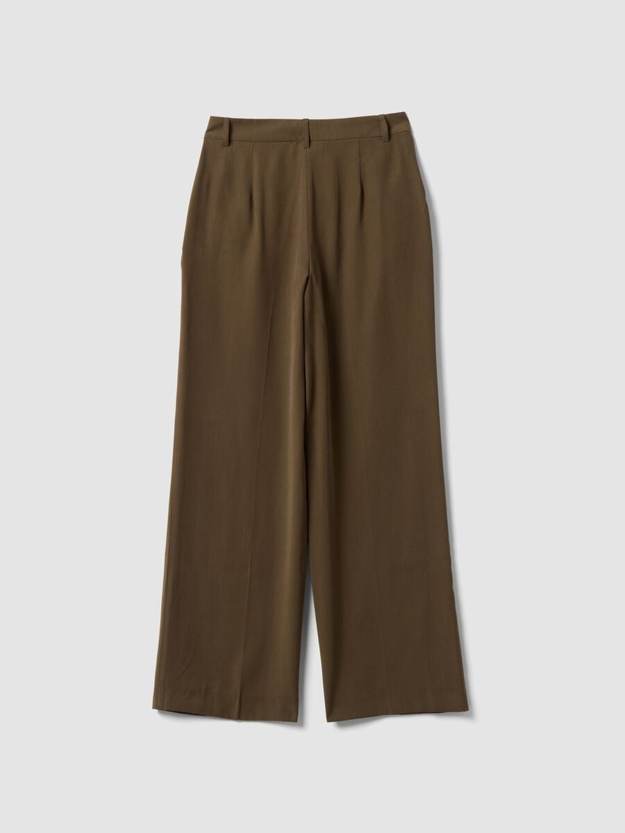 Green viscose-blend straight-leg trousers_5