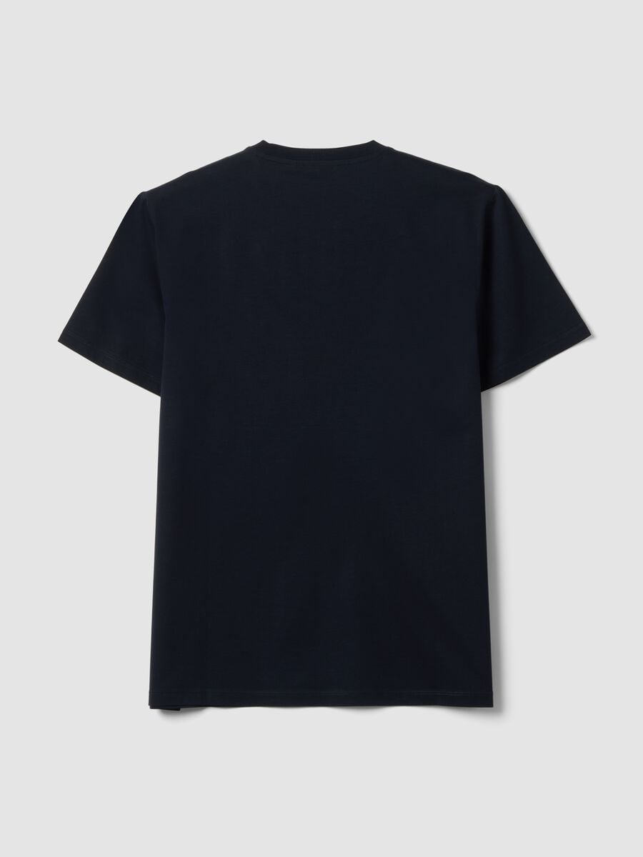 Black mercerised pure cotton regular-fit crew-neck T-shirt_2