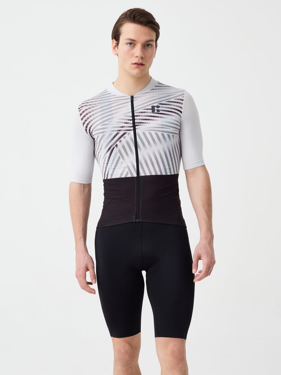 Urban Riders full-zip cycle T-shirt with print_0