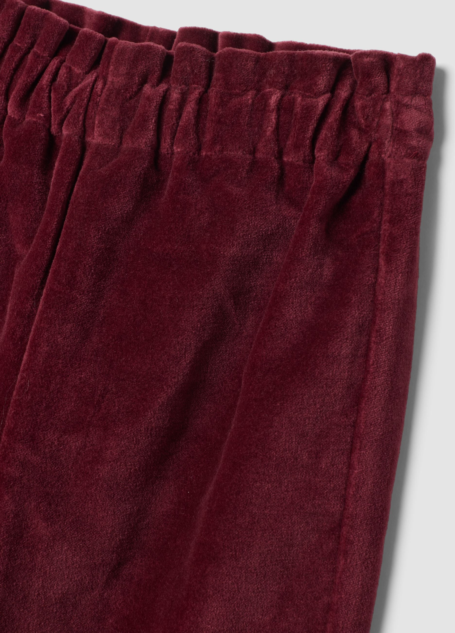 Pantaloni chino rossi in puro cotone con vita regolabile