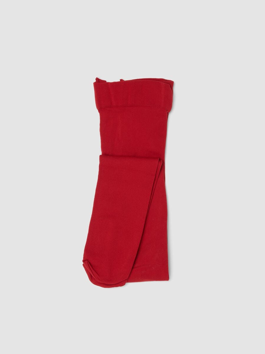 Rote Strumpfhose aus Stretchmaterial_0