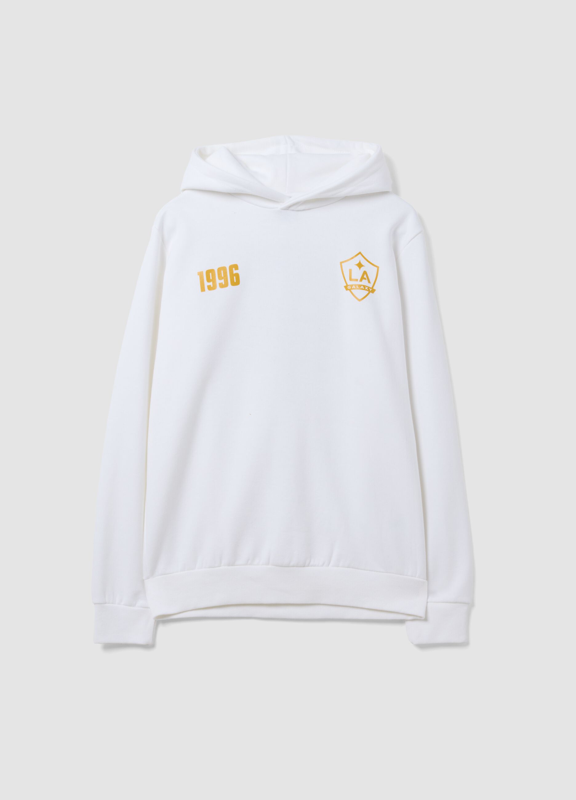 White LA Galaxy printed cotton-blend hoodie