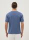 Blue short-sleeve regular fit t-shirt with seraphim collar_3