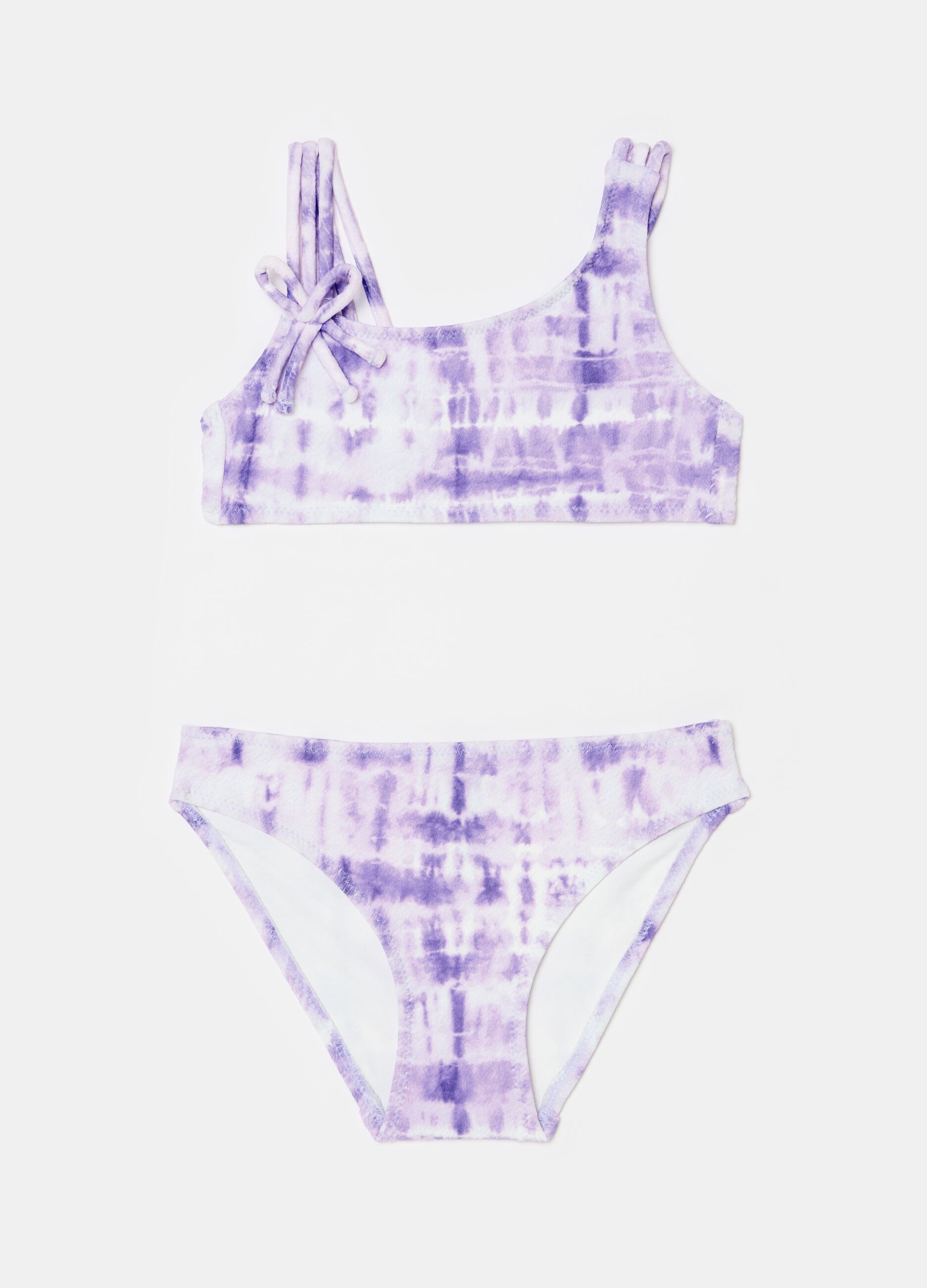 Bikini with tie-dye pattern