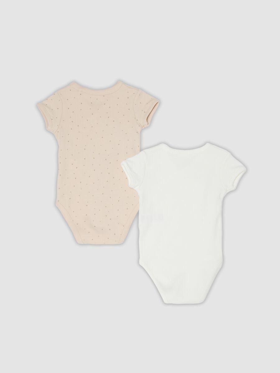 2er-Pack Kurzarm-Bodys aus Bio-Baumwolle in Beige und Wei&szlig; f&uuml;r Babyjungen_1