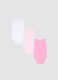 Pack of three sleeveless bodysuits in pure cotton for newborns - multicolour_1