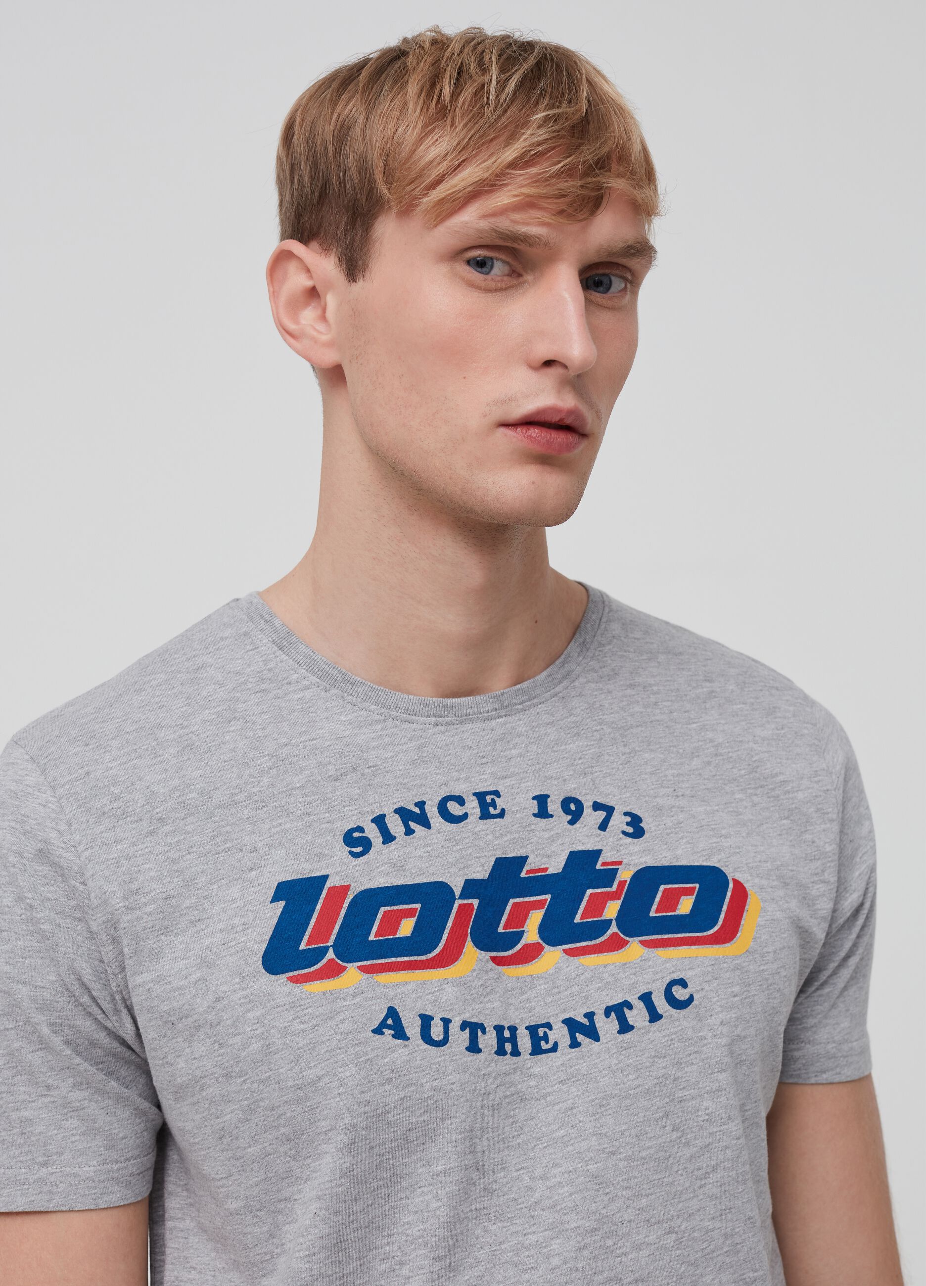 T-shirt mélange stampa Lotto