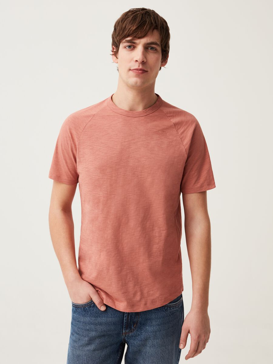Jersey slub T-shirt with raglan sleeves_1