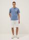 Light blue pure cotton T-shirt with print_0
