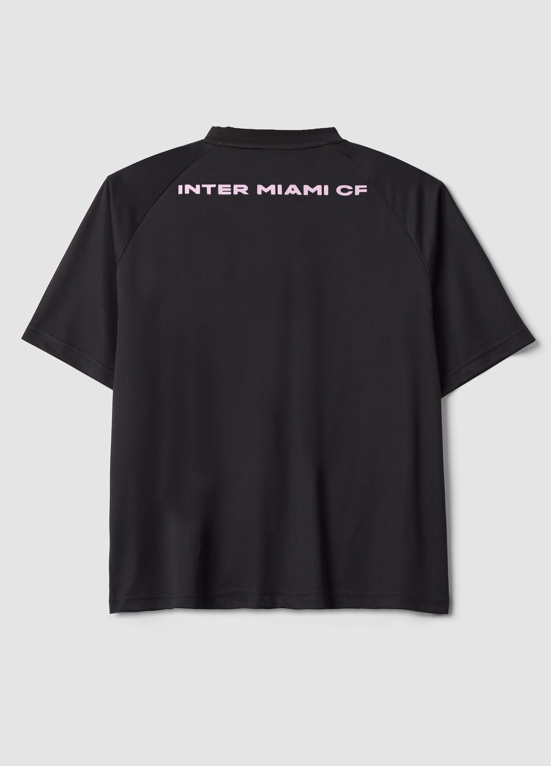 Schwarzes T-Shirt mit Inter Miami CF Print
