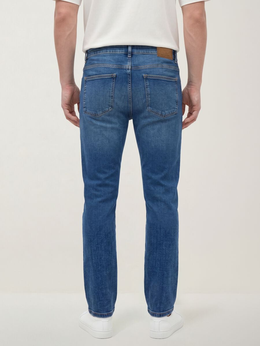 Blue skinny-fit stretch cotton denim jeans_1
