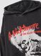 Grey oversized pure cotton hoodie with &ldquo;A Nightmare On Elm Street&rdquo; print_1
