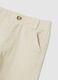 Beige children's trousers in ribbed cotton blend regular fit_2