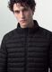 Schwarze Ultralight Steppjacke, Regular Fit, mit Reissverschluss_0