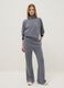 Grey wide leg trousers in stretch modal blend_0