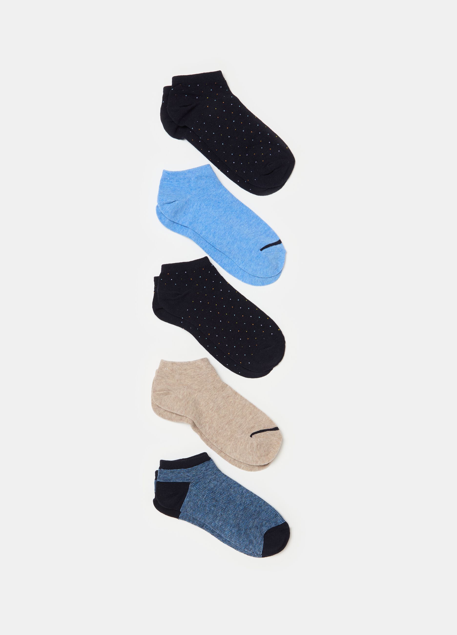 Five-pair pack stretch shoe liners
