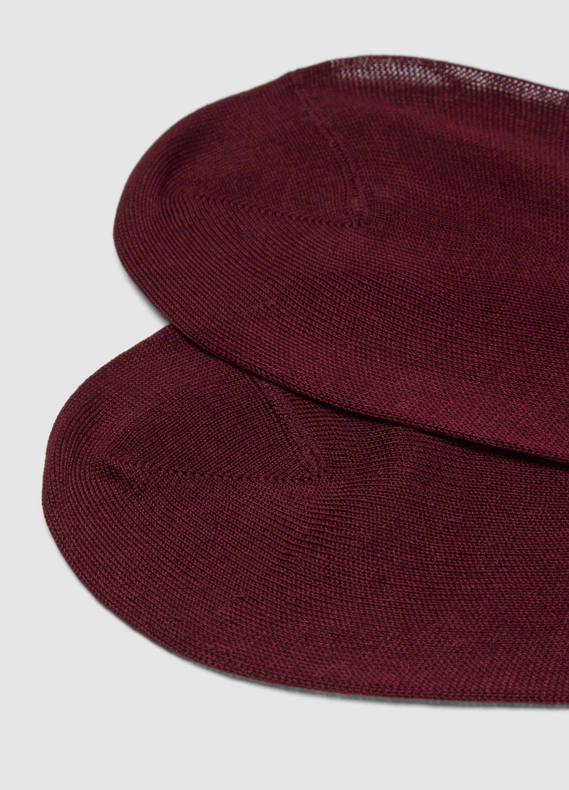Red long socks in pure cotton