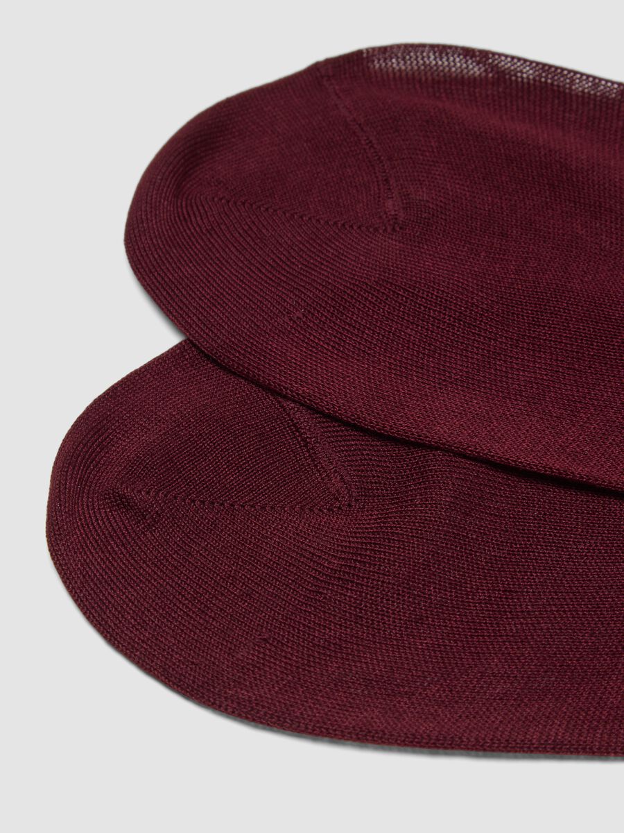 Red long socks in pure cotton_1