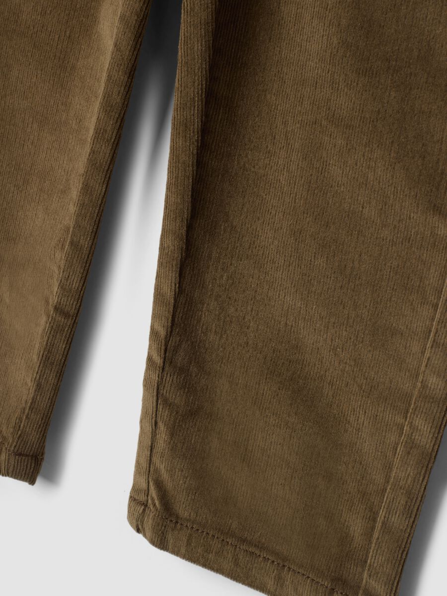 Braune Ripp-Hose aus elastischer Baumwolle_3