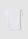 White stretch cotton girl's T-shirt regular fit_1