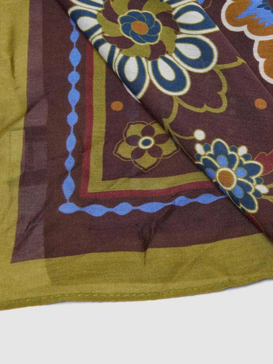 Multicolour modal and silk-blend scarf with print_2