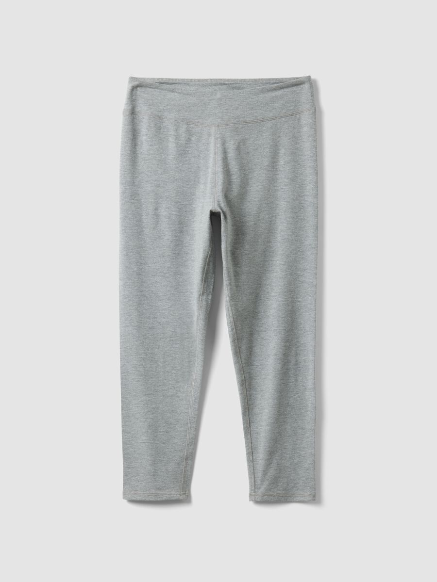Graue Skinny-Fit Leggings aus Stretch-Baumwolle_4