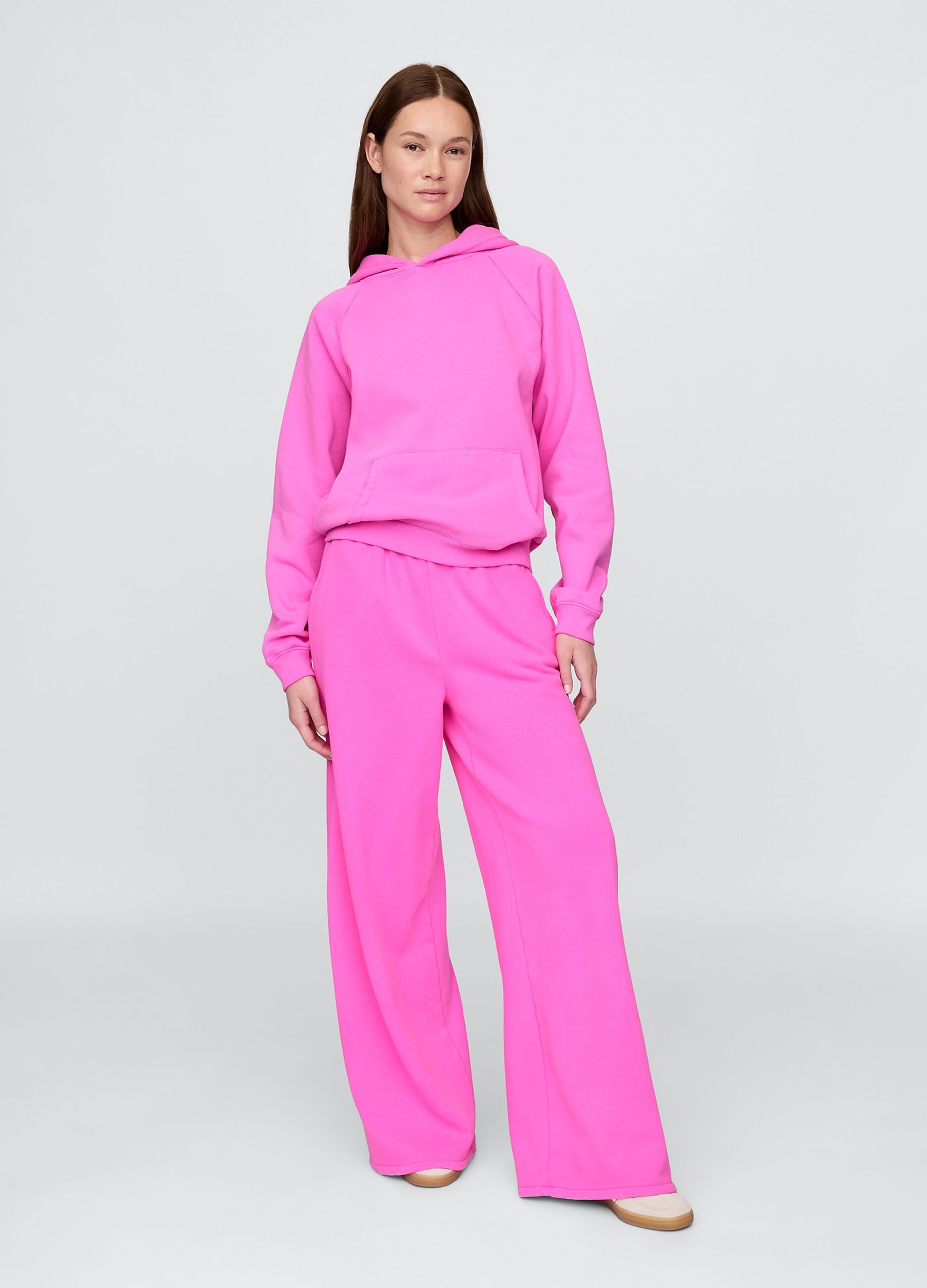 Wide Leg Pink Palazzo Trousers
