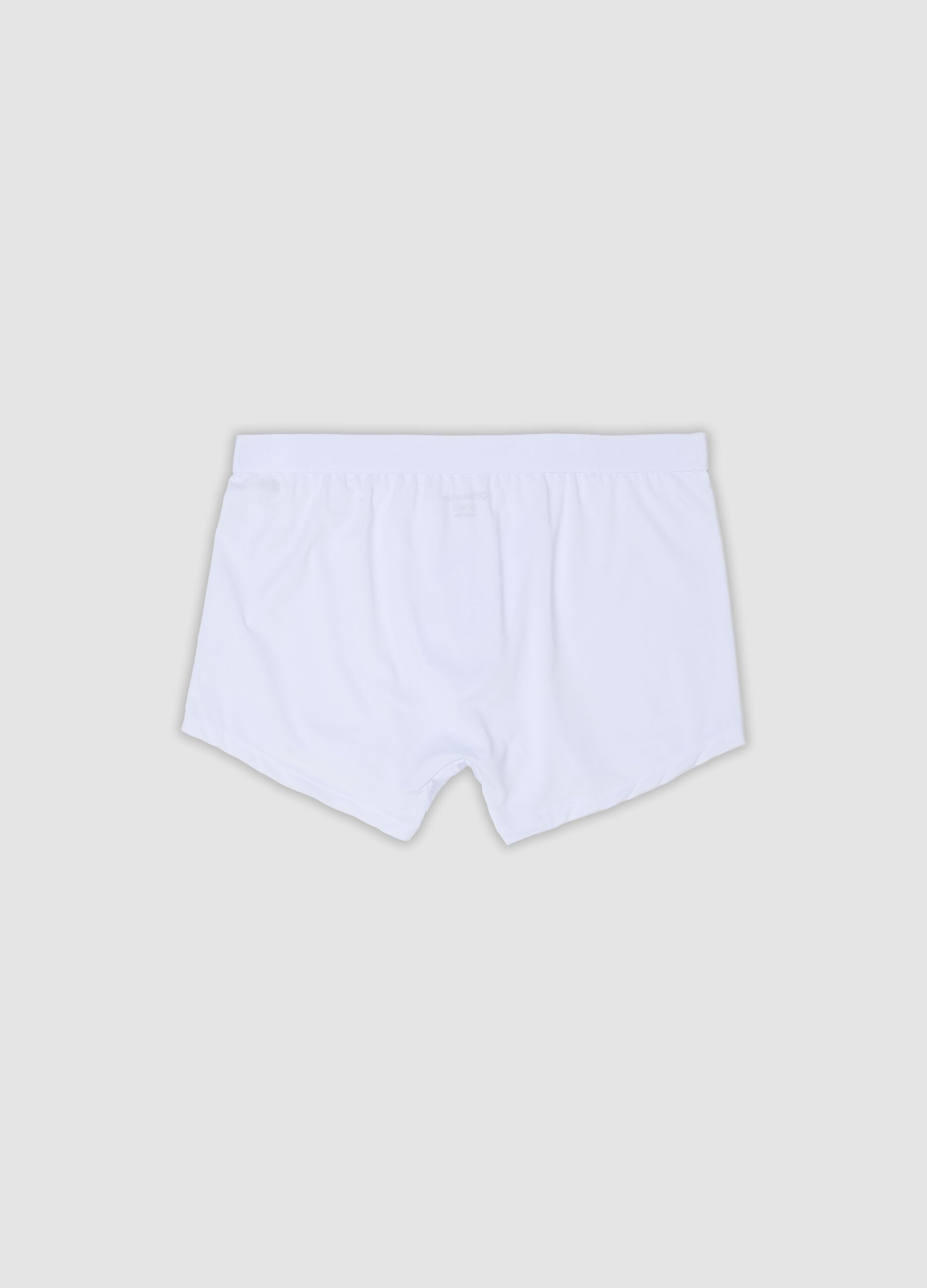 3-pack of white stretch microfibre boxer shorts