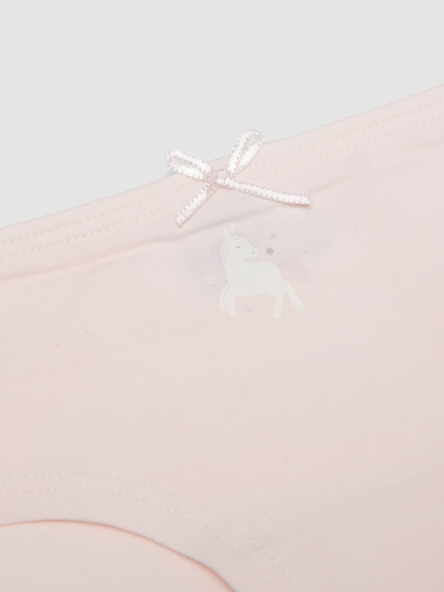3-pack of multicolour baby girls&rsquo; briefs in stretch organic cotton blend_3