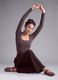 Brown wide-leg stretch-fabric trousers_0