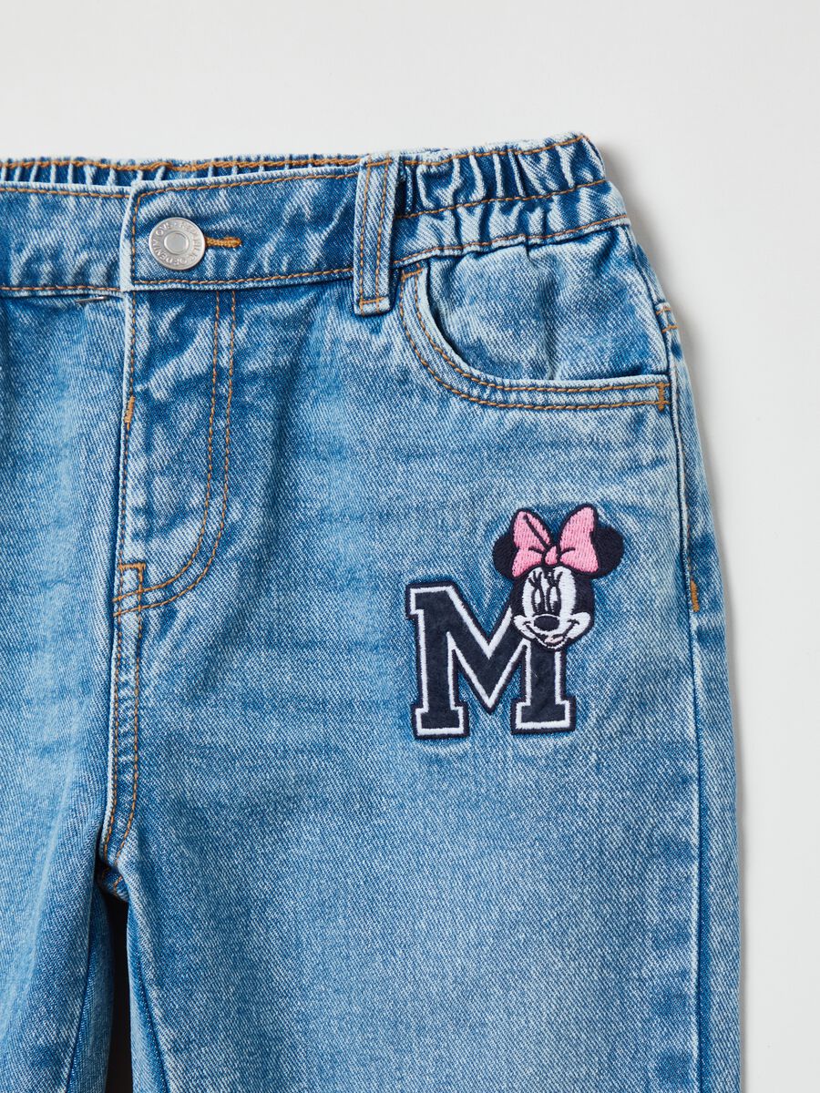 Five-pocket jeans with Minnie Mouse patch_2